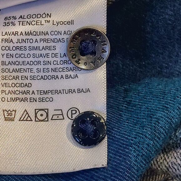 Tommy Bahama Canyon Beach Flannel Men's Large Shirt Button Up Lightweight - Picture 9 of 12